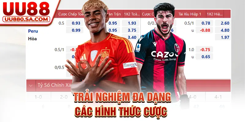 Trải nghiệm đa dạng các hình thức cược